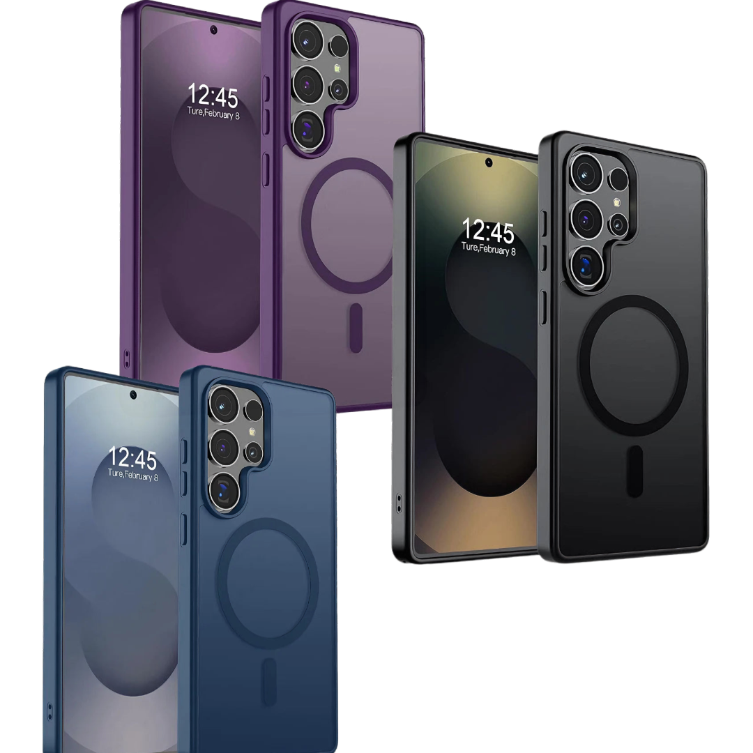Magnetische Hülle für Samsung Galaxy S26 S25 S24 S23 transparent matt