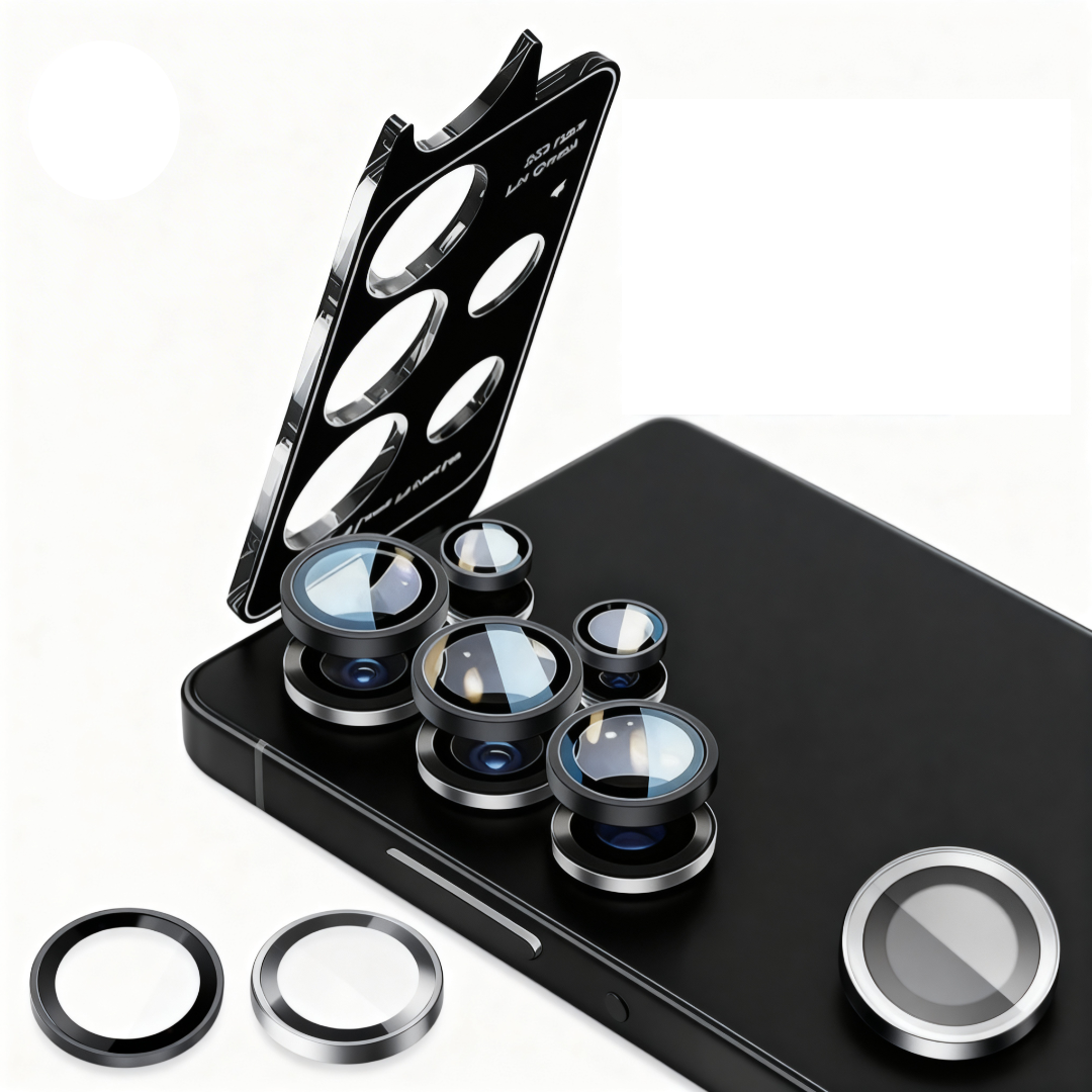 Kamera Schutzglas für Samsung Galaxy S26 Ultra Plus 9H Glas Metallring Set