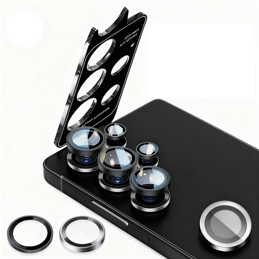 Kamera Schutzglas für Samsung Galaxy S26 Ultra Plus 9H Glas Metallring Set