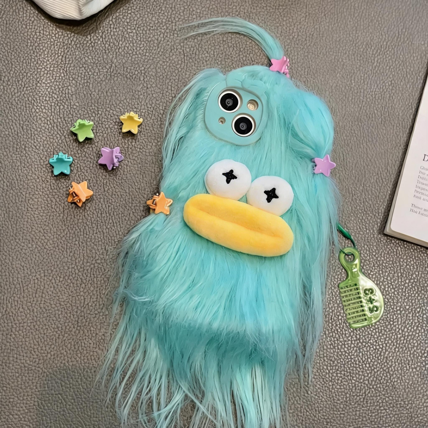 Flauschige Plüsch-Monster Handyhülle – Für iPhone 12-17 Pro Max Air