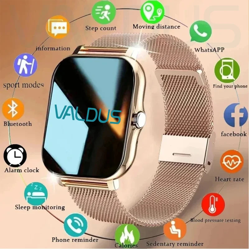 VALDUS Smartwatch 2024 1,69" IP67 Fitness Uhr mit Telefonfunktion