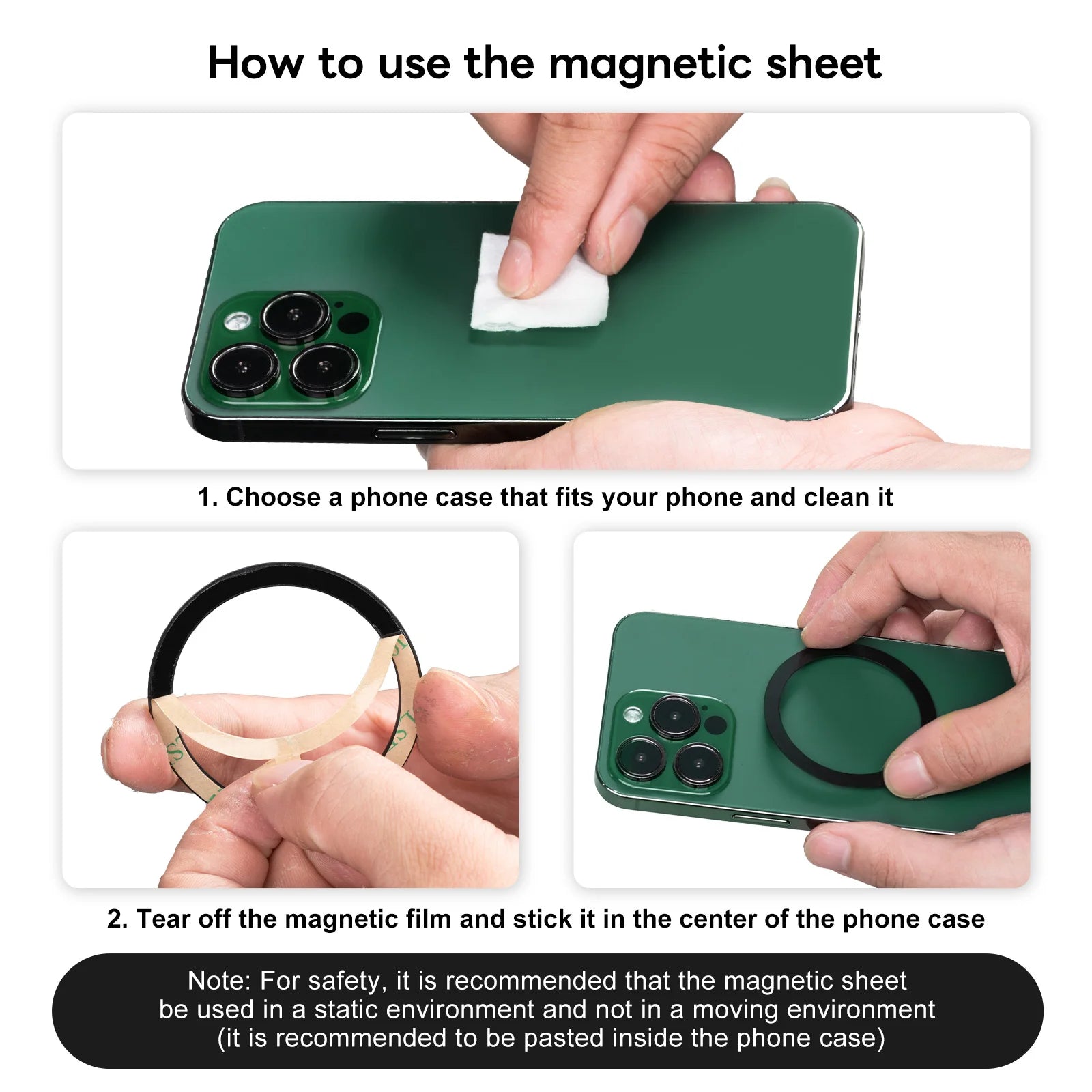 FANAUE MS-05 Magnetischer Handyhalter, doppelseitig, Aluminium