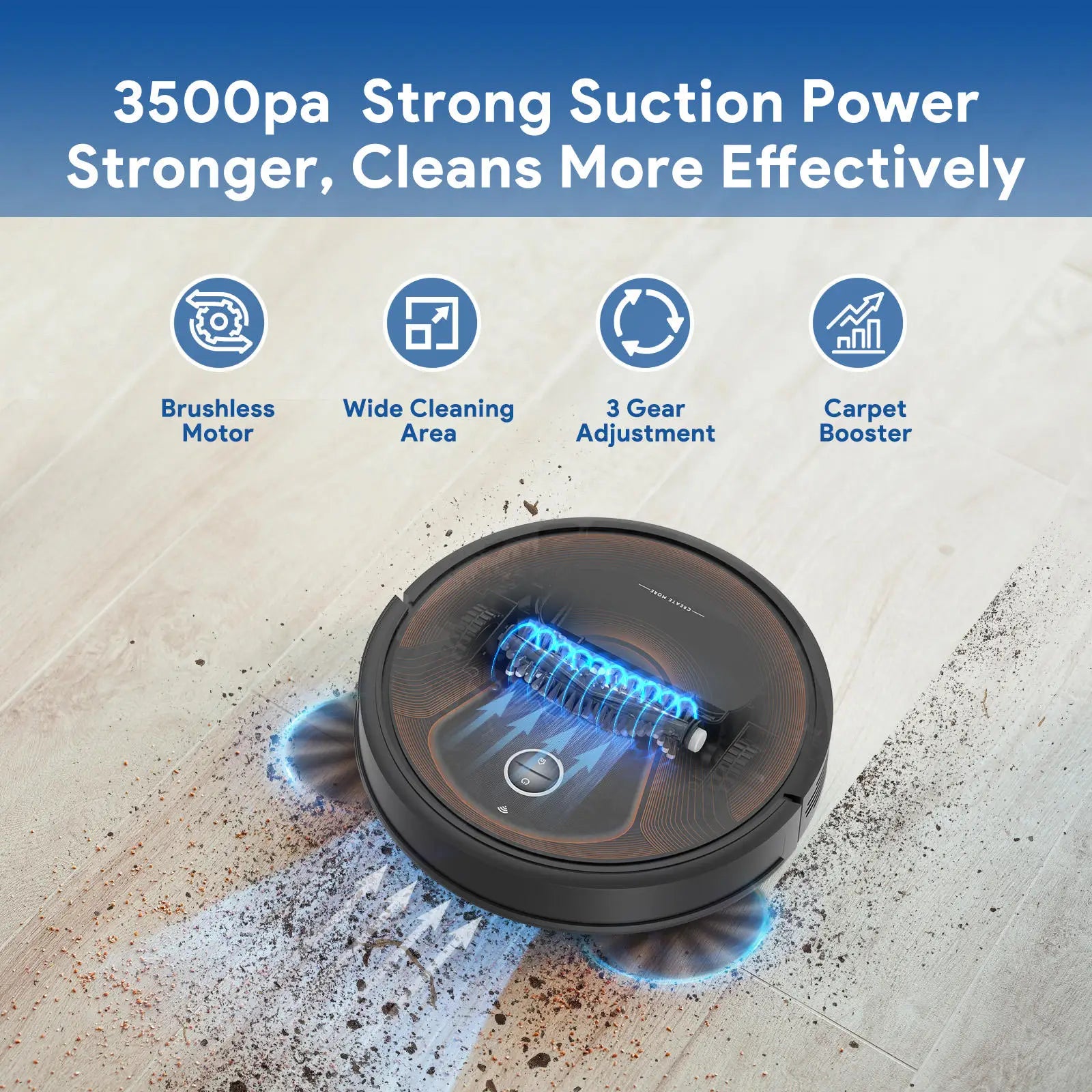 Bagotte BG950MAX Saug- & Wischroboter mit Absaugstation, 3500Pa