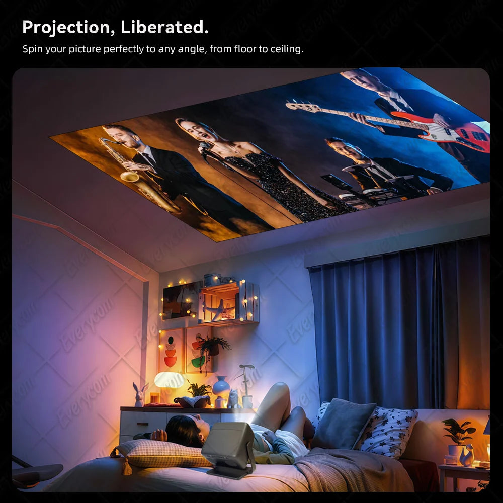 ELEX-NET-BEAM-ONE 4K Android Beamer – 1400 CVIA, WiFi 6, Auto Fokus