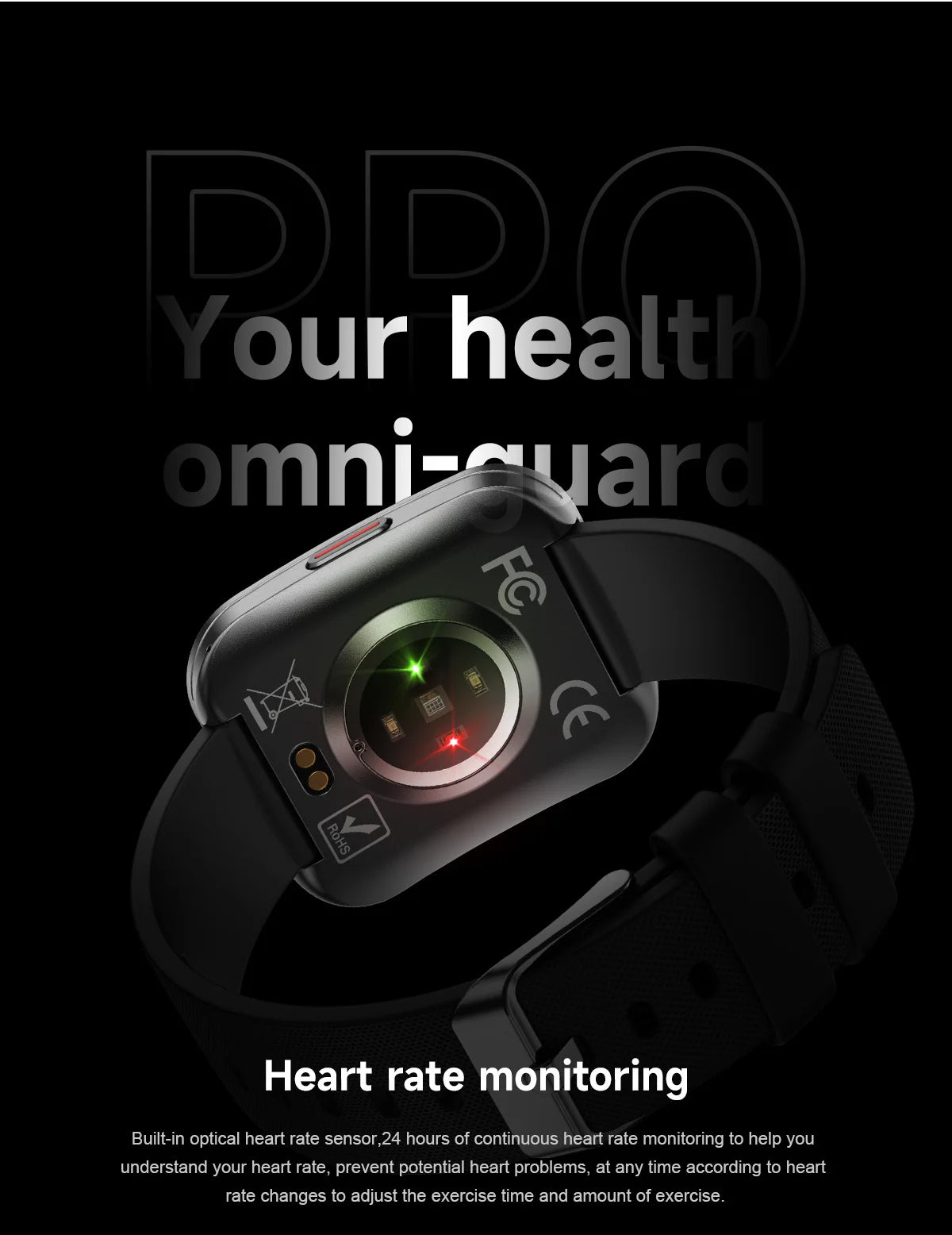 VALDUS VS61 PRO Smartwatch mit AMOLED, Blutdruck- & SpO2-Messung, IP68