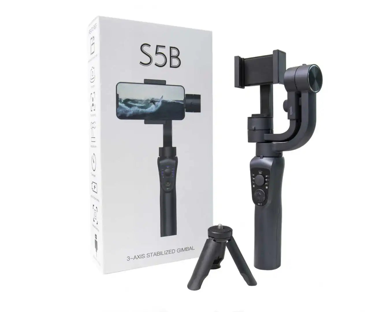 S5B 3-Achsen Smartphone-Gimbal mit Face Tracking & Stativ (Tripod)
