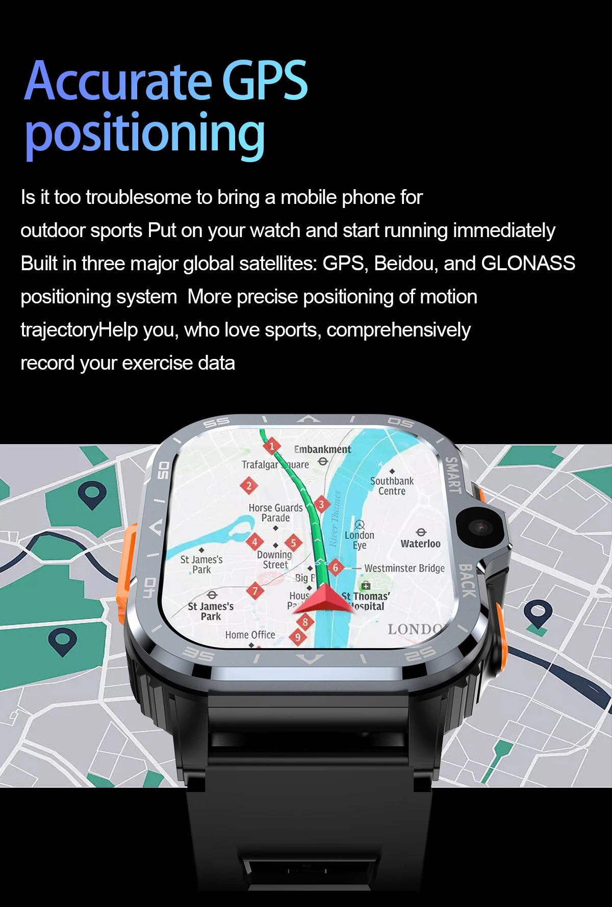 VALDUS PGD 4G Android Smartwatch mit SIM, GPS & Dualkamera