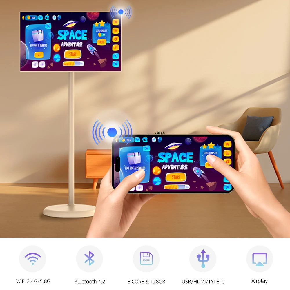 MWE Mobiler Smart TV Touchscreen (22–43″) – Android, 1080p, LCD, 350 cd/m², Indoor