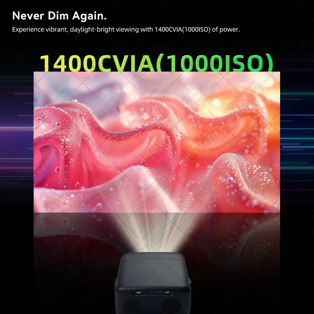 ELEX-NET-BEAM-ONE 4K Android Beamer – 1400 CVIA, WiFi 6, Auto Fokus