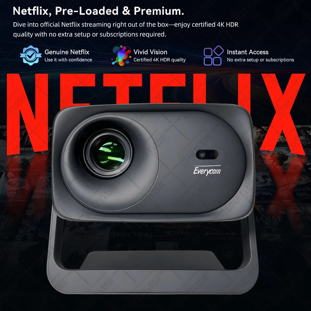 ELEX-NET-BEAM-ONE 4K Android Beamer – 1400 CVIA, WiFi 6, Auto Fokus