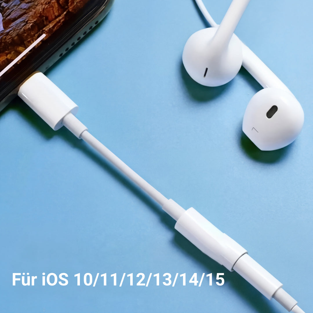 Lightning auf 3,5mm Klinke Adapter iPhone 14 13 12 11 Pro Max Kopfhörer