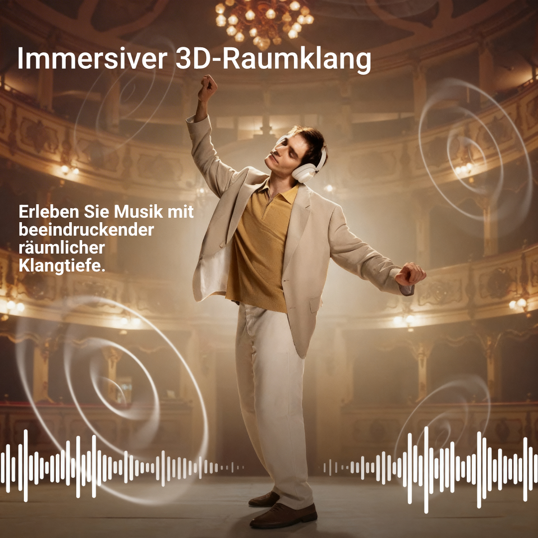 ANC Kopfhörer Bluetooth 6.0 Hi-Res LDAC 45dB Noise Cancelling 80h Akku