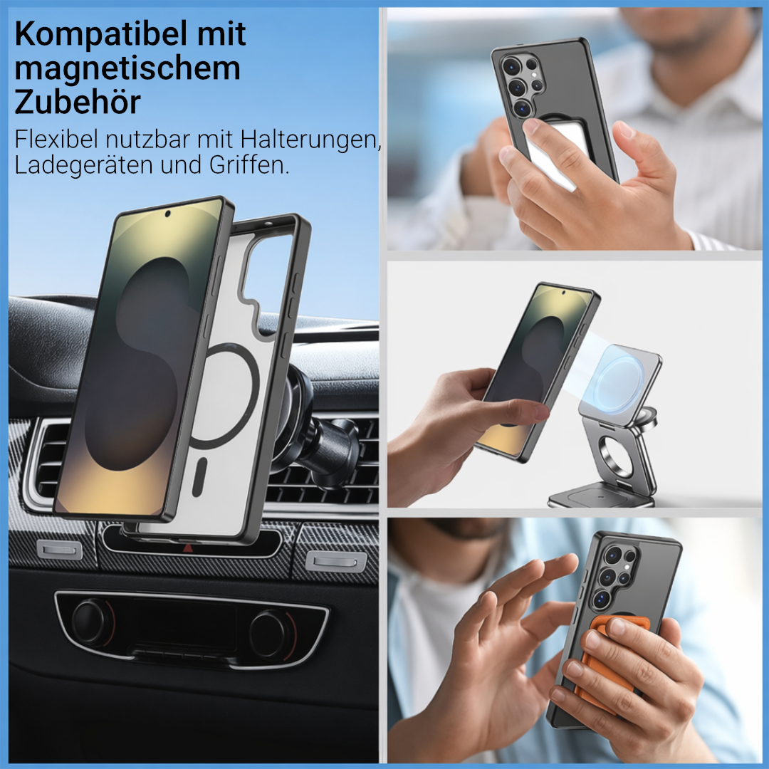 Magnetische Hülle für Samsung Galaxy S26 S25 S24 S23 transparent matt