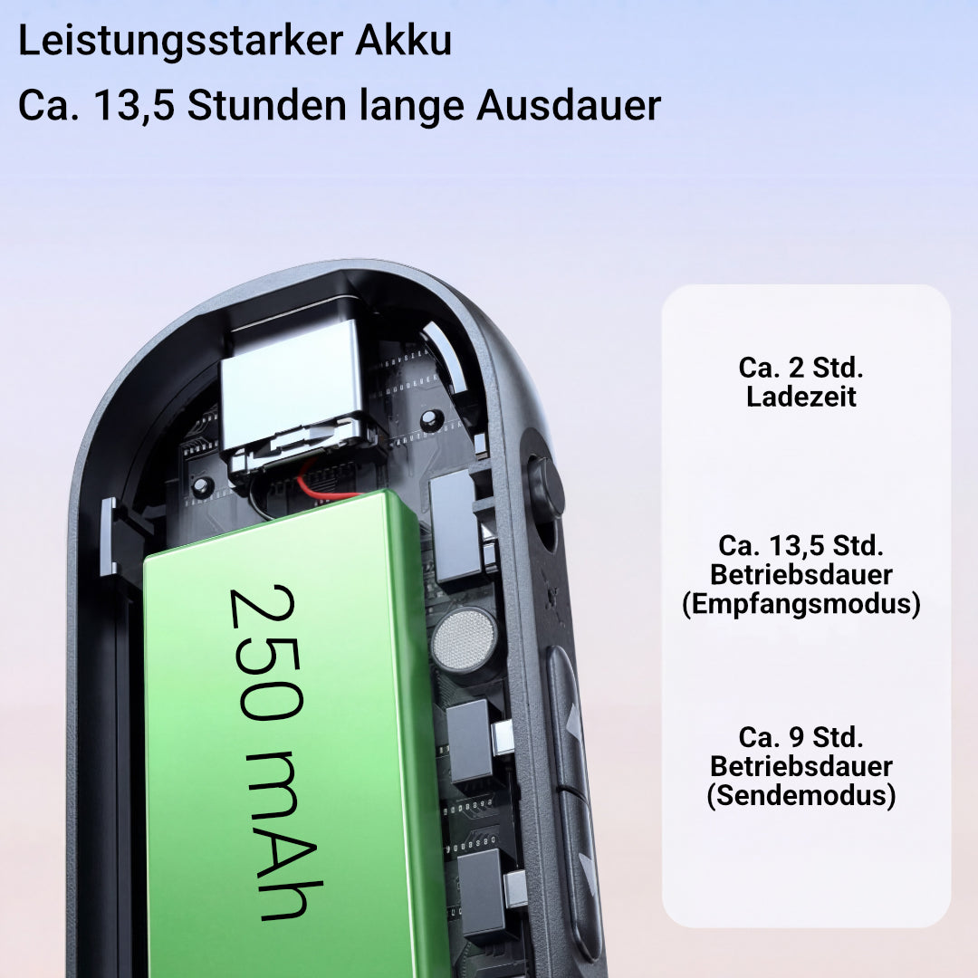 Bluetooth 5.3 Audio Adapter 2-in-1 Sender Empfänger TV PC Flugzeug AUX