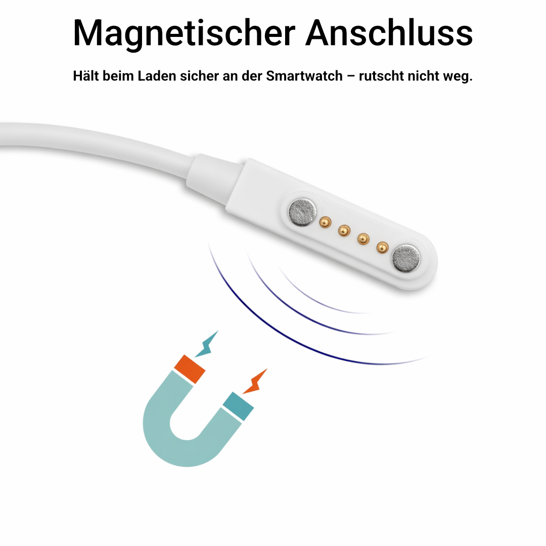 Magnetisches Ladekabel für Smartwatch & Fitness-Tracker, 2/4-Pin