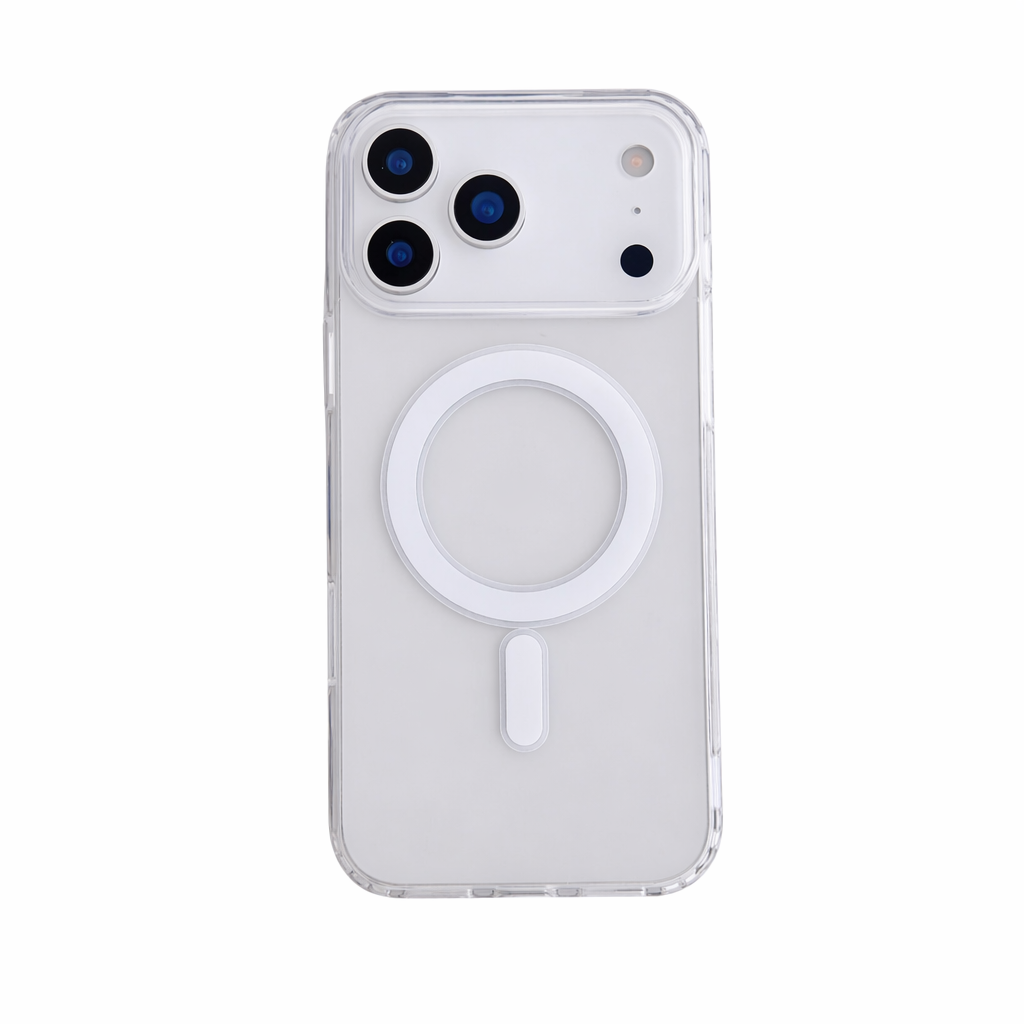 Cover Magnetico Trasparente per iPhone 17 16 15 14 13 Pro Max Trasparente