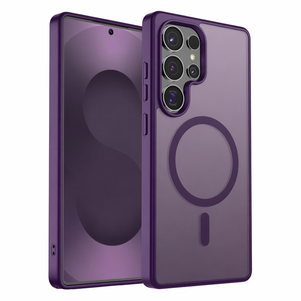 Magnetische Hülle für Samsung Galaxy S26 S25 S24 S23 transparent matt