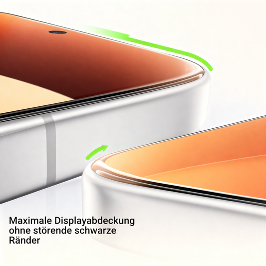 Randloses HD Schutzglas mit Staubschutz-Kabine für Xiaomi – Anti-Fingerabdruck