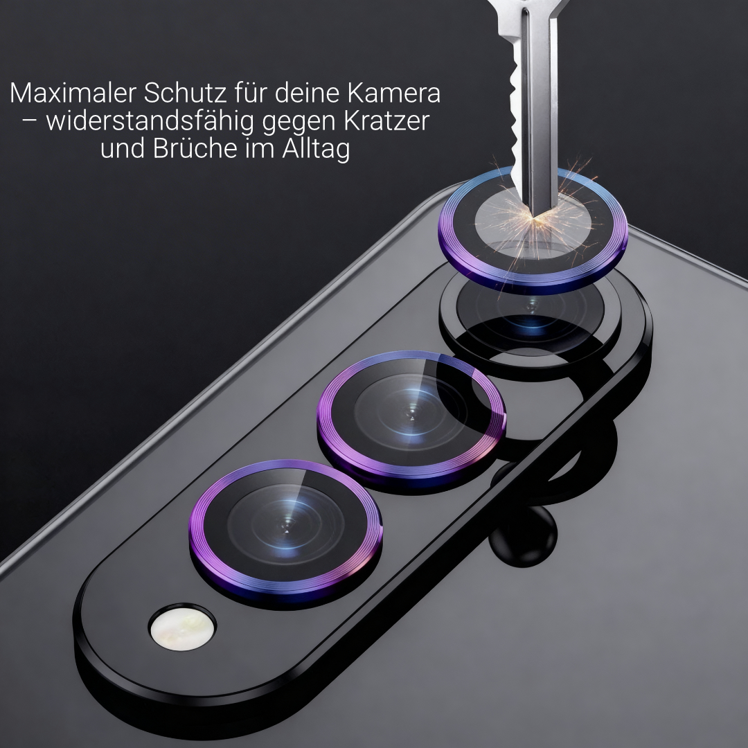 Kamera Schutzglas 9H für Samsung Galaxy Z Fold 5 4 3 Z Flip 5 4 Metallring