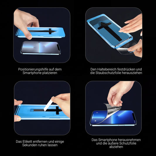 Full Cover Schutzglas für Xiaomi mit One-Click Installation – HD, Oleophob, 9H