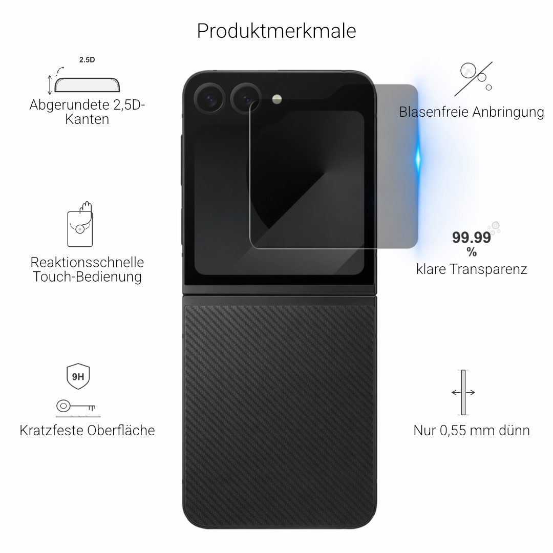 Privacy Schutzfolien Set für Z Flip 7/6/5/4 – Hydrogel & Kameraschutz