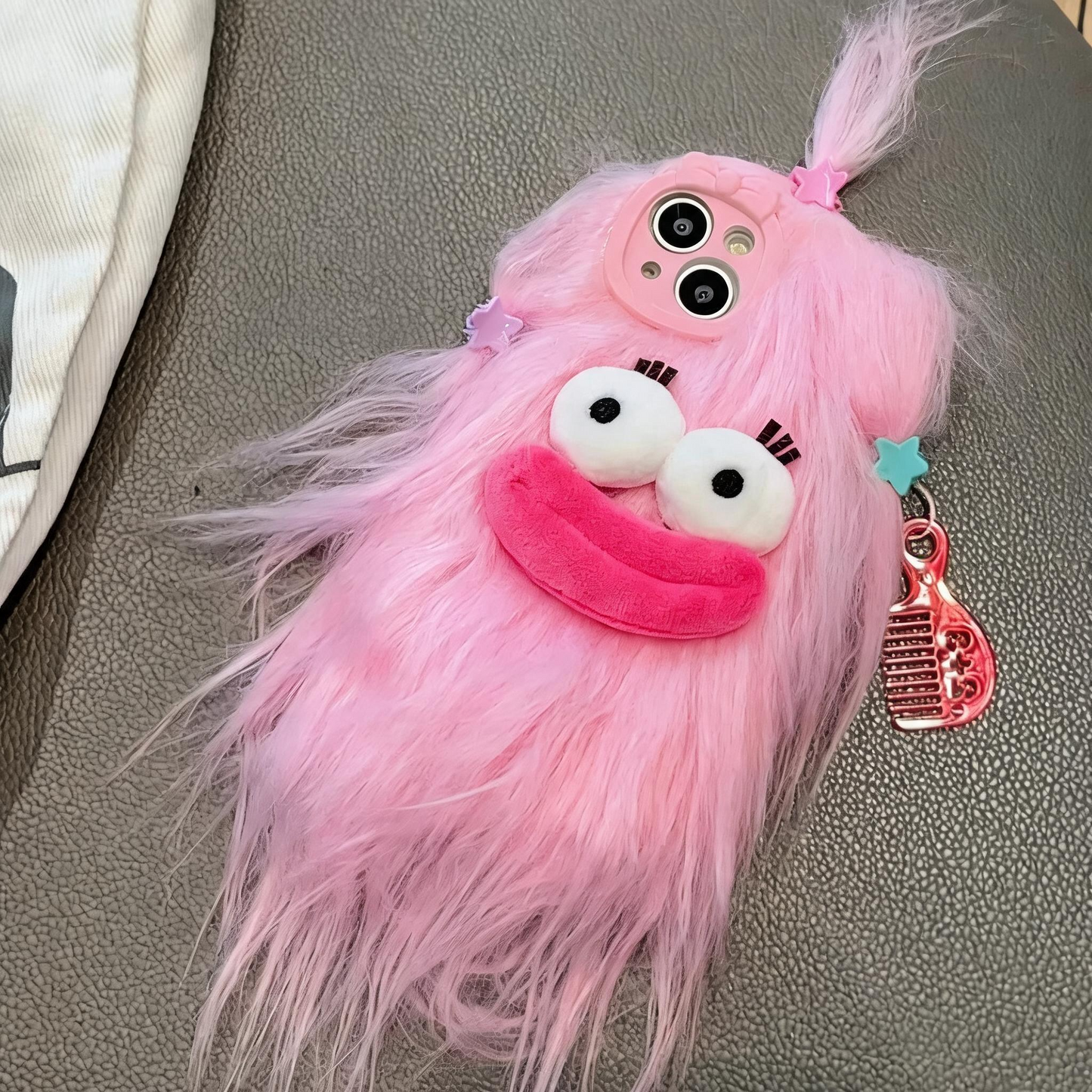 Flauschige Plüsch-Monster Handyhülle – Für iPhone 12-17 Pro Max Air