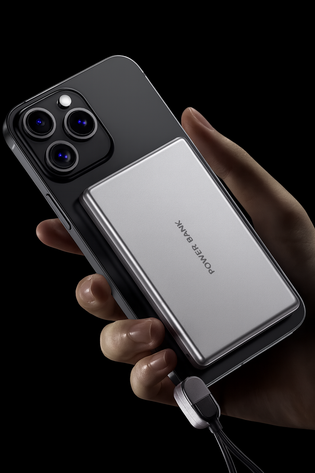 Magnetische 10.000 mAh Powerbank 20W PD & 15W Wireless – Ultra-Slim Metall