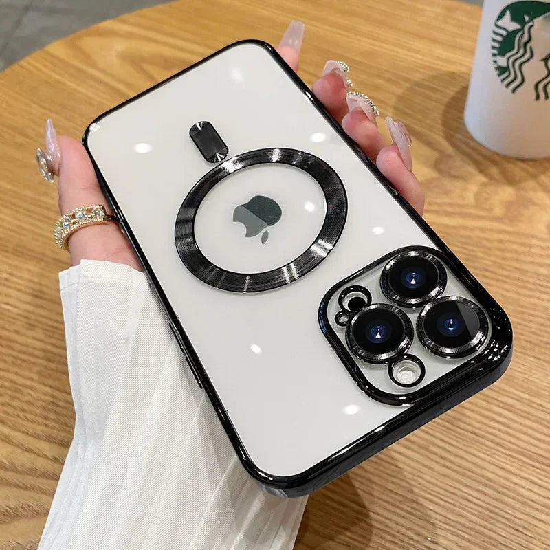 Luxus Hülle mit Kameraschutz für iPhone 11–17 Pro Max