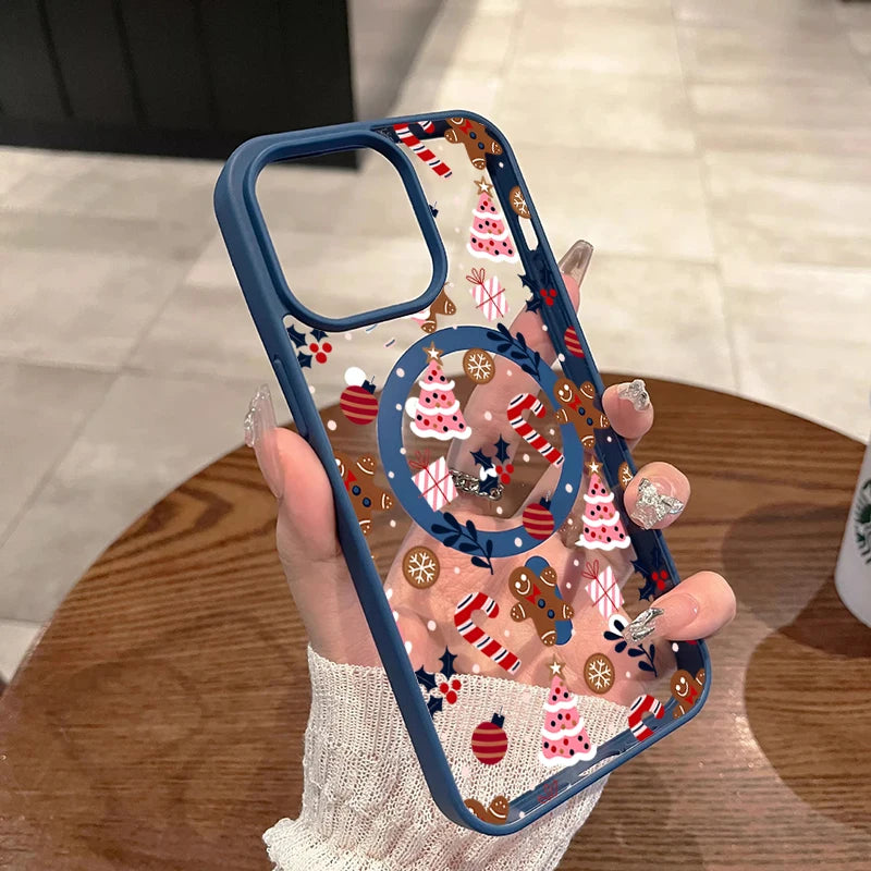 Für iPhone Weihnachten Hülle – Transparent, MagSafe-kompatibel