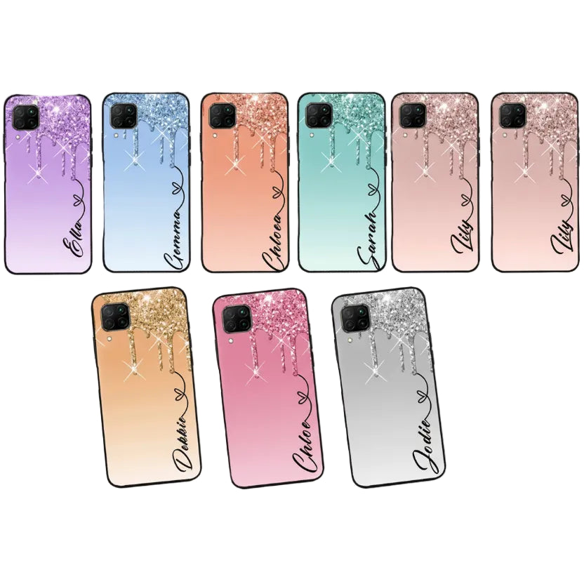Personalisierte Glitzer-Hülle mit Namen – Soft TPU Schutzhülle