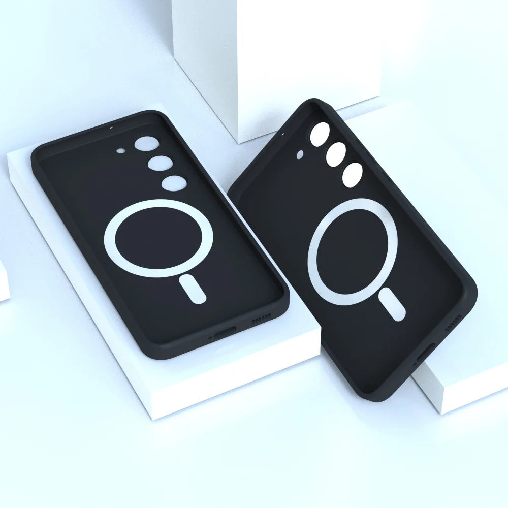 Magnetische Silikon-Hülle für Samsung Galaxy – Slim, 7 Farben, Soft