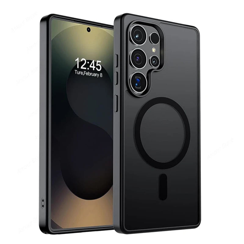 Magnetische Hülle für Samsung Galaxy S26 S25 S24 S23 transparent matt