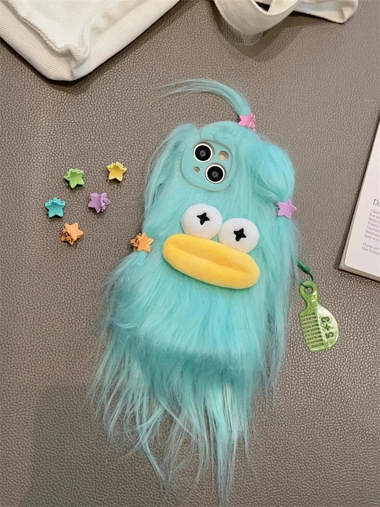 Flauschige Plüsch-Monster Handyhülle – Niedlich, Warm & Weich