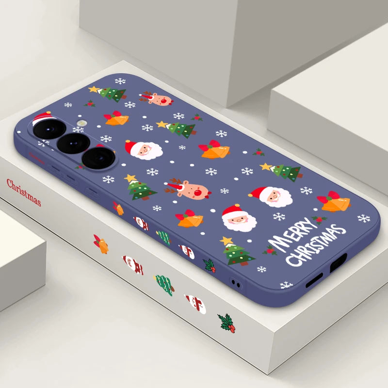 Für Samsung Galaxy Weihnachten Silikon Hülle – Merry Christmas Motiv · Grau