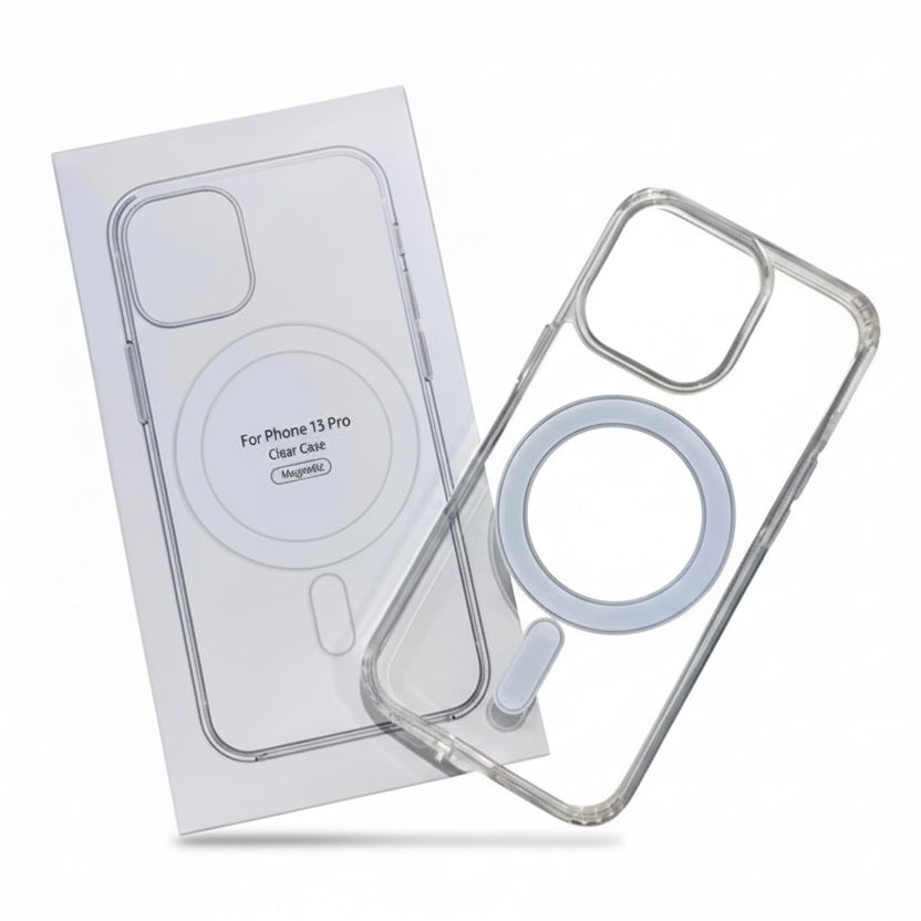 Kristallklare Magnetische Hülle iPhone 16 15 14 13 12 11 SE Ultra Dünn