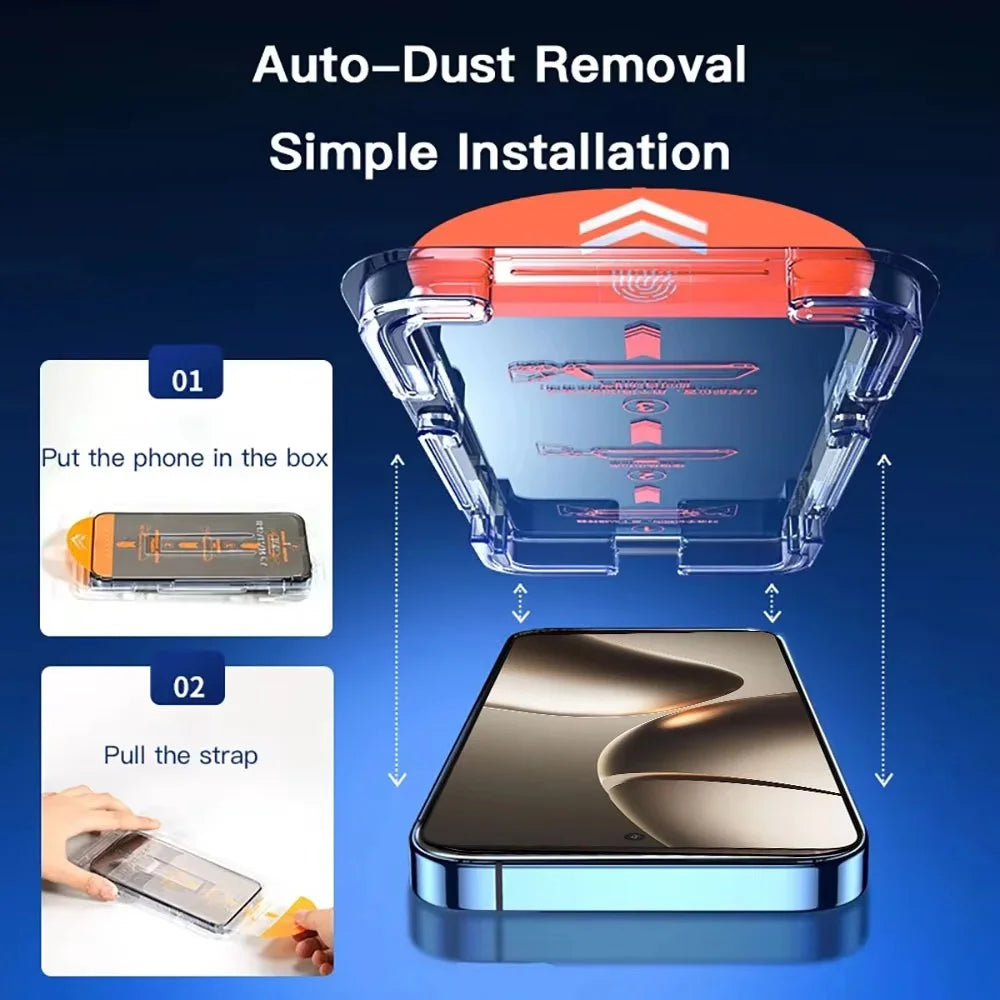 8K HD Schutzglas 3er-Set mit Staubschutz-Box – Oleophob, Kratzfest