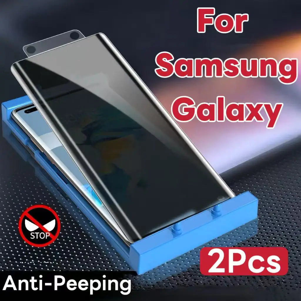 Elexum 2er Anti-Spy Keramik-Displayschutz für Galaxy S25–S8