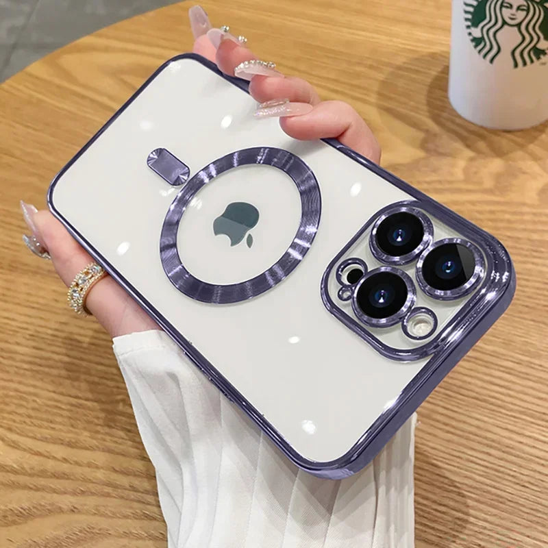 Luxus Hülle mit Kameraschutz für iPhone 11–17 Pro Max
