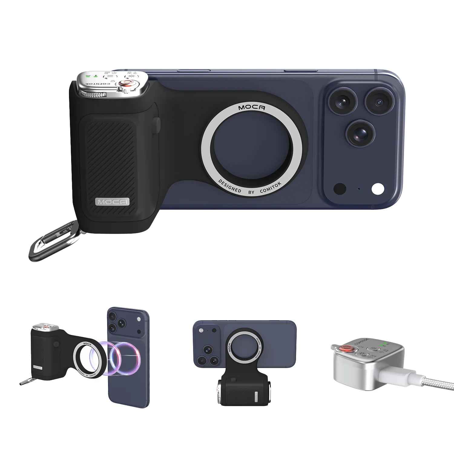 Magnetischer Smartphone Kameragriff Bluetooth Fernauslöser Vlog Selfie