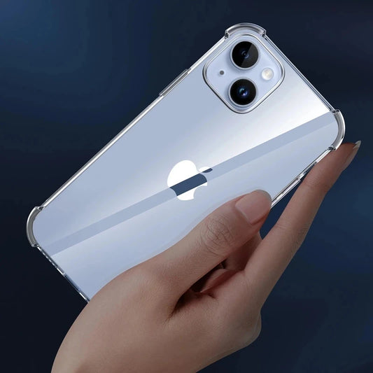 Stoßfeste Transparente Silikon Hülle für iPhone 15 14 13 12 Pro Max Klar