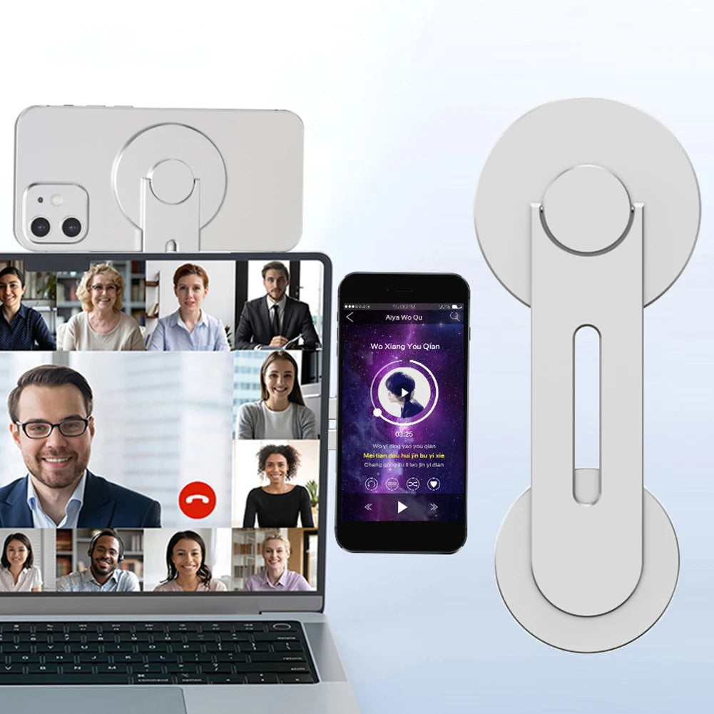 Magnetische Handyhalterung für Laptop Monitor drehbar Aluminium