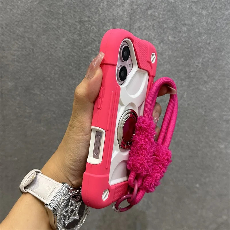 Ringhalter Hülle für iPhone 17 16 15 14 13 12 11 Pro Max mit Lanyard Robust