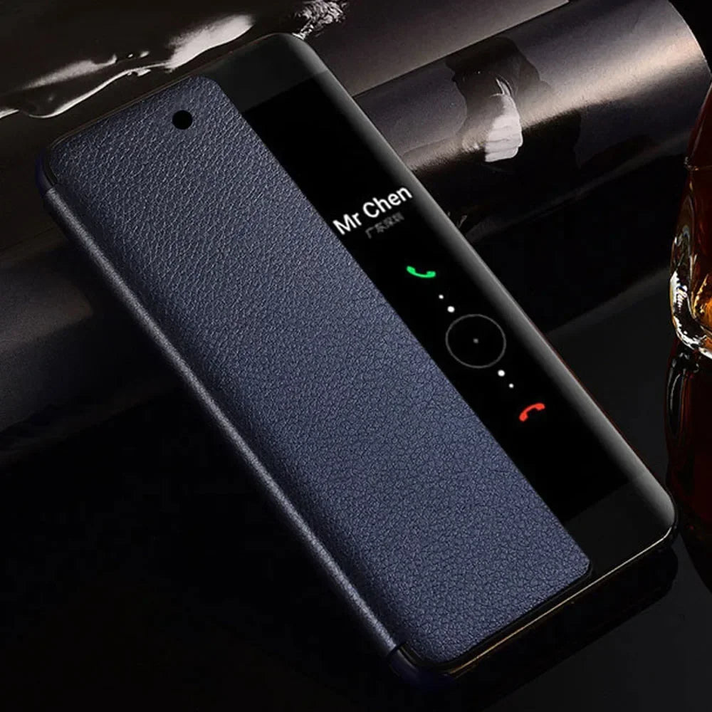 Für Huawei P30 / P30 Pro / P30 Lite Flip-Hülle mit Sichtfenster