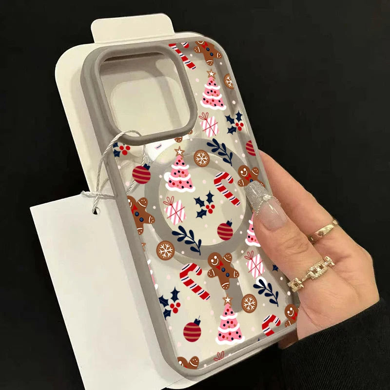 Für iPhone Weihnachten Hülle – Transparent, MagSafe-kompatibel