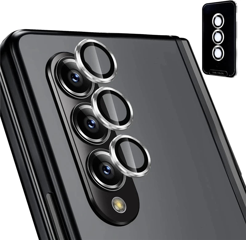 Kamera Schutzglas 9H für Samsung Galaxy Z Fold 5 4 3 Z Flip 5 4 Metallring