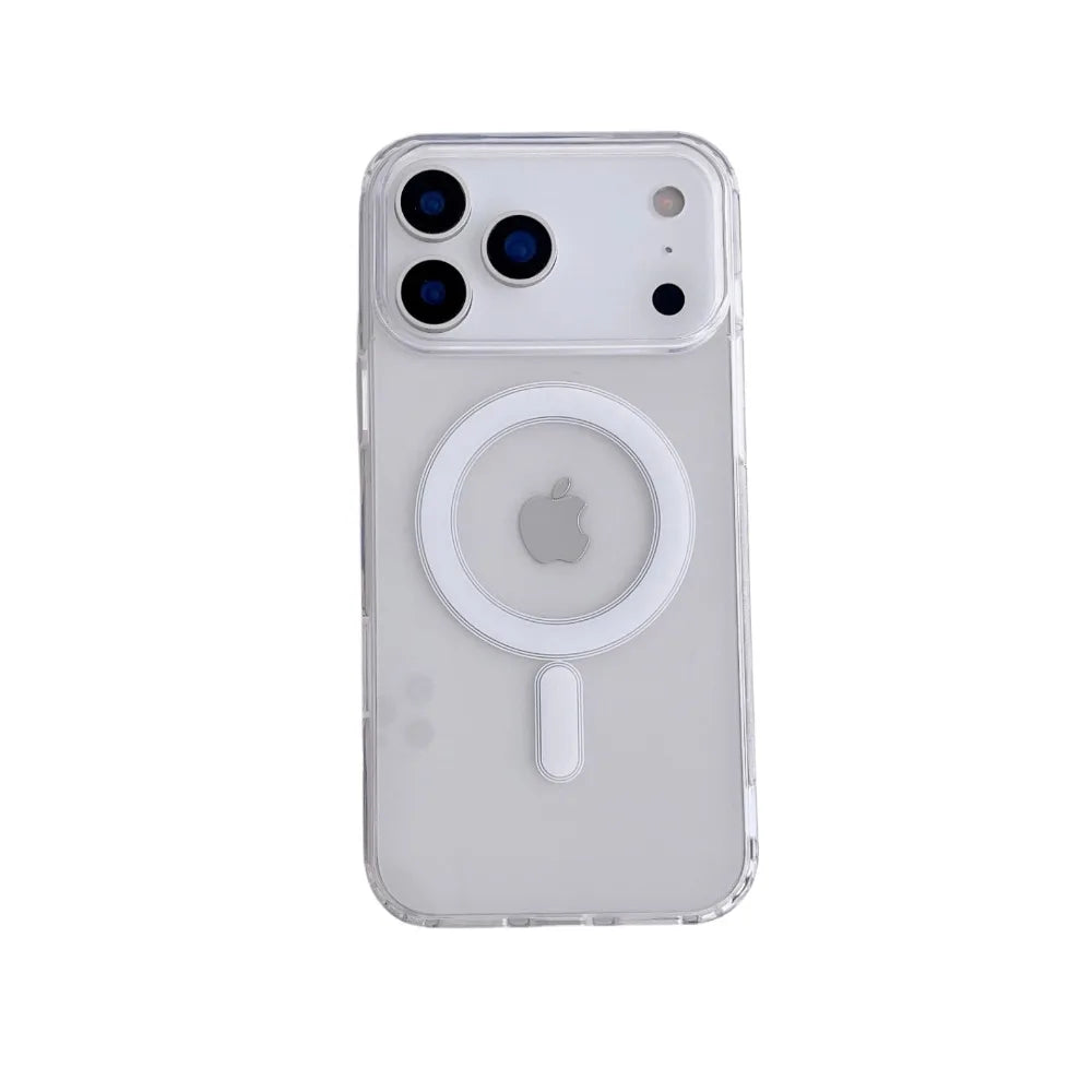 Transparente Magnetische Hülle für iPhone 17 16 15 14 13 12 11 Pro Max Klar