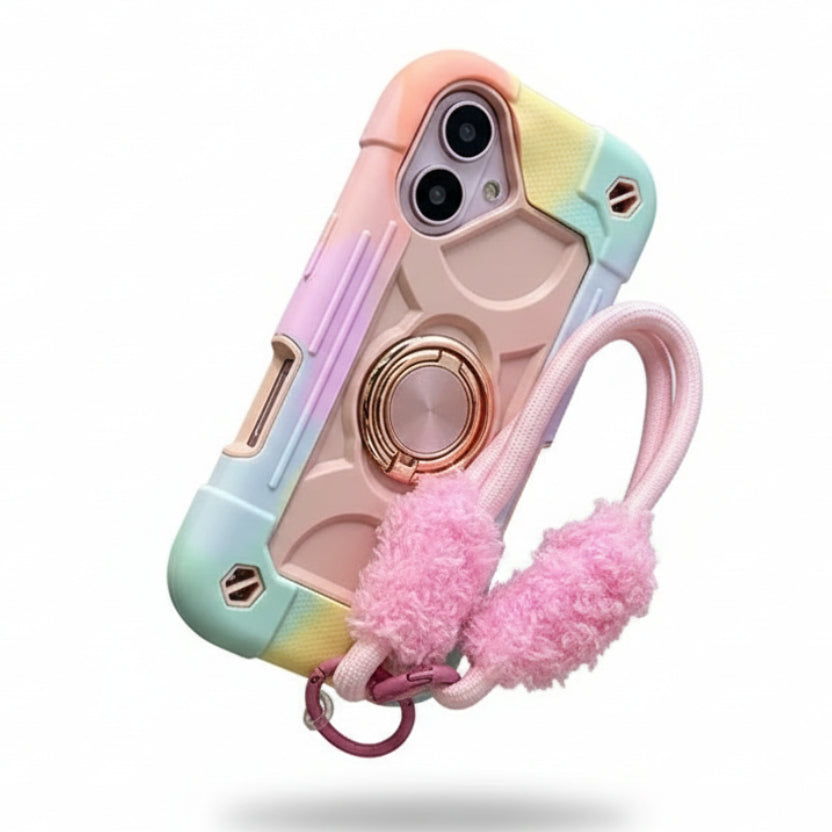 Ringhalter Hülle iPhone 17 16 15 14 13 12 11 Pro Max mit Lanyard Robust