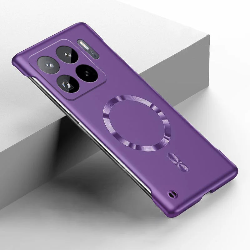 Ultradünne Metall-Lack Hülle mit Magnet-Ring – Rahmenlos, Stoßfest