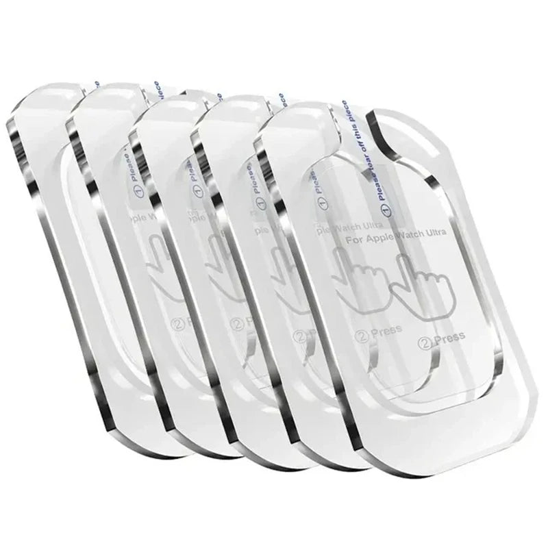 Schutzglas Apple Watch Ultra 1 2 3 49mm HD & Privacy 9H mit Einbauhilfe