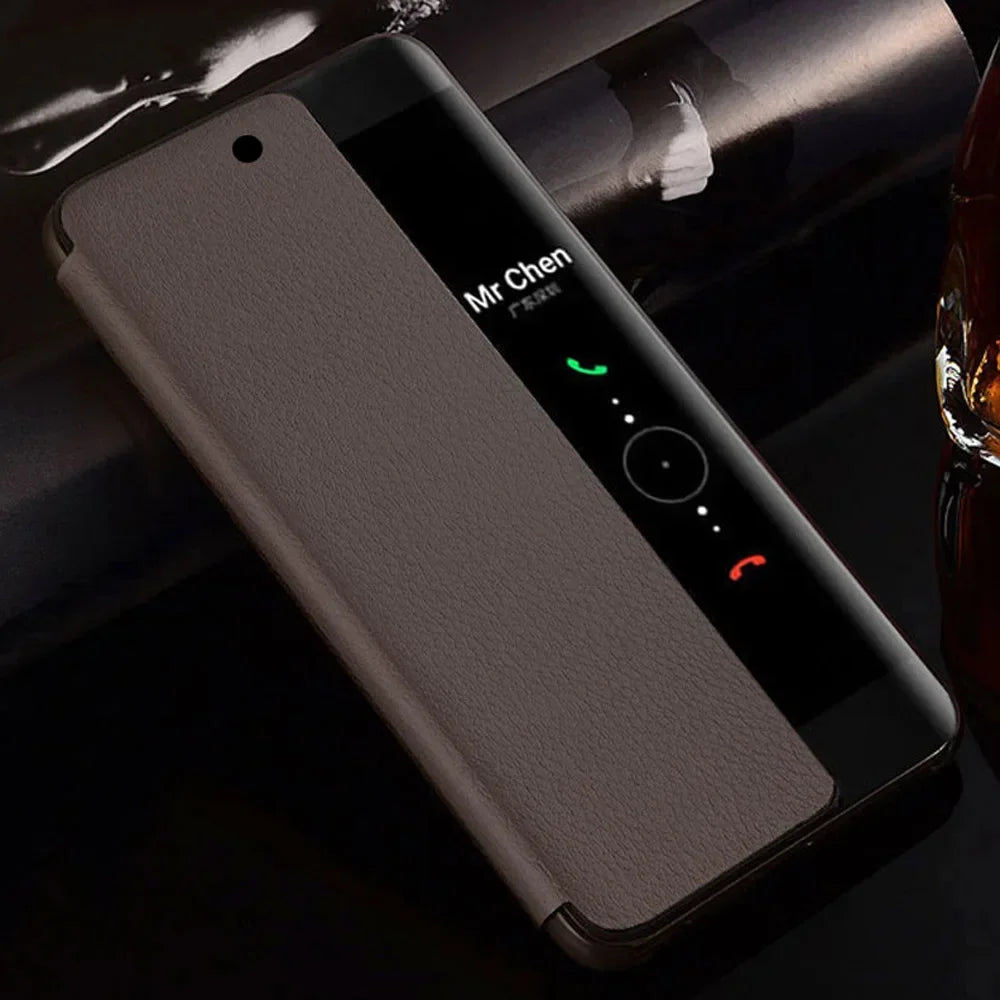 Für Huawei P30 / P30 Pro / P30 Lite Flip-Hülle mit Sichtfenster
